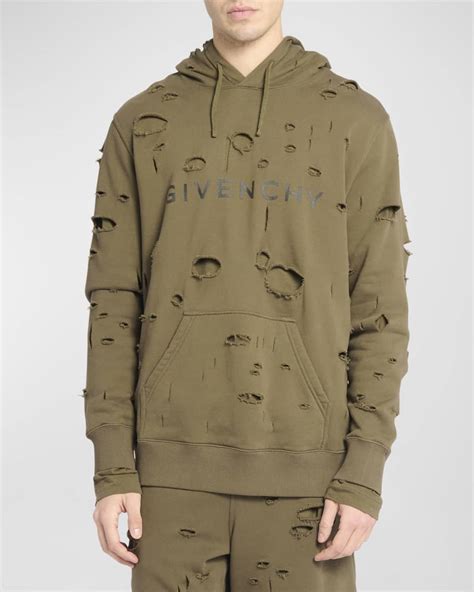 distressed givenchy hoodie|givenchy destroyed hoodie.